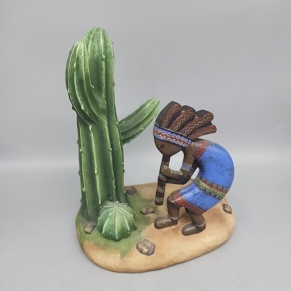 Kokopelli Native American Cactus Bottle Holder Wine Tequila Southwestern - Picture 3 of 5